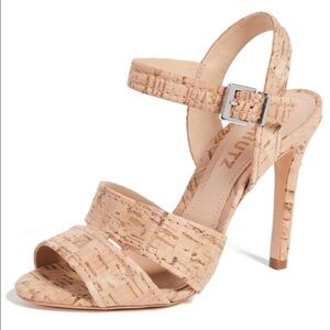 SCHUTZ Gwen Strappy High Heel Sandal in Neutral Cork